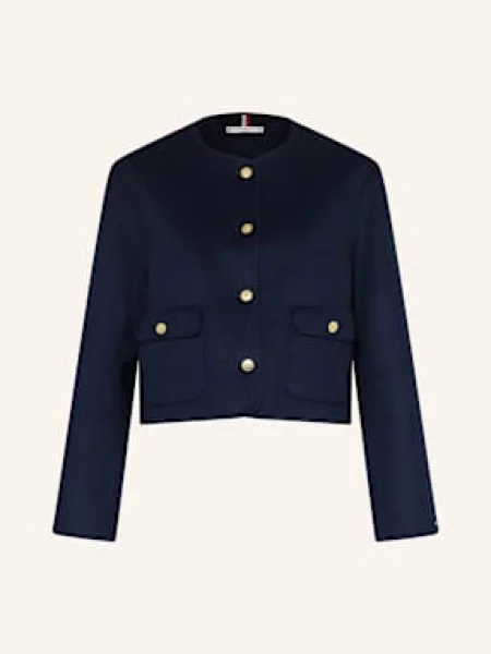Tommy Hilfiger Żakiet Pudełkowy blau granatowa