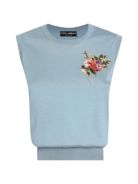 Top Dolce & Gabbana de mătase albastru