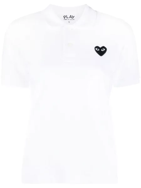Krótki polo Comme Des Garcons Play białe