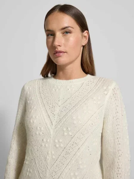 Sweter z dzianiny z cekinami model ‘Rosalia’ Guido Maria Kretschmer Woman biały