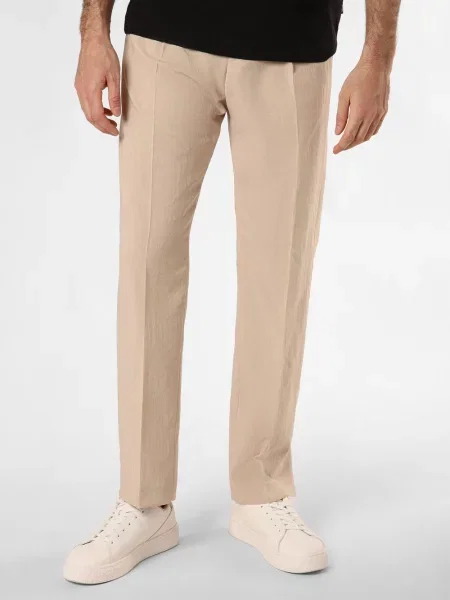 HUGO Spodnie Mężczyźni Modern Fit 50 beżowy