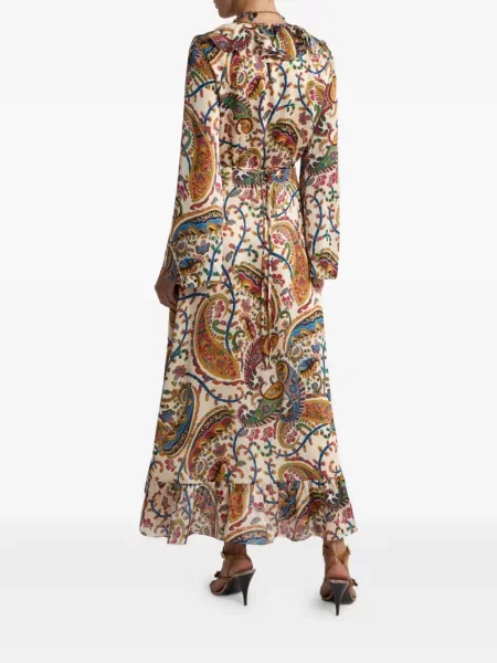 Rochie maxi Etro cu imagine cu model paisley de costum