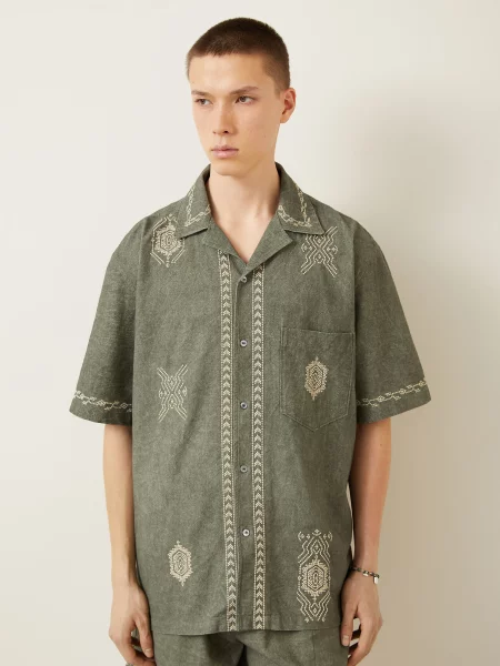 Isabel Marant Resortová Košile Zekim Comfort Fit / krémová khaki