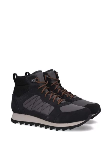 Sneakerși Merrell cu șireturi din piele de căprioară negru