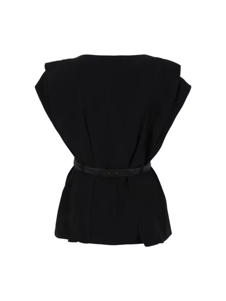 Top Max Mara z dekoltem w serek czarny