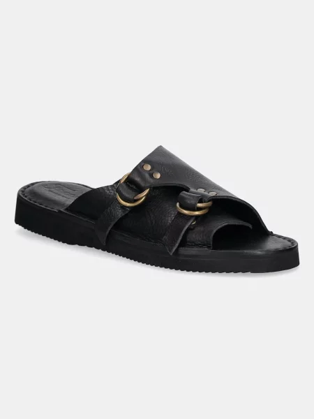 Fracap șlapi de piele Sandals negru
