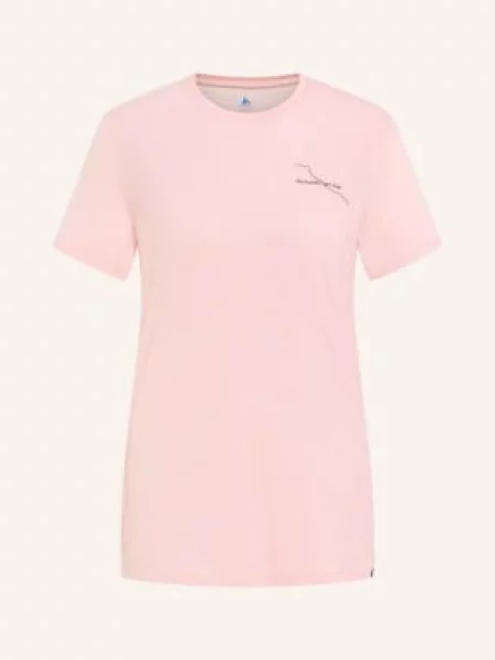 Odlo Koszulka Postcards Z Wełny Merynosowej pink czarna