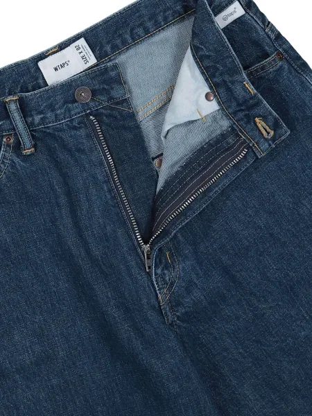 Blugi Wtaps cu broderie albastru