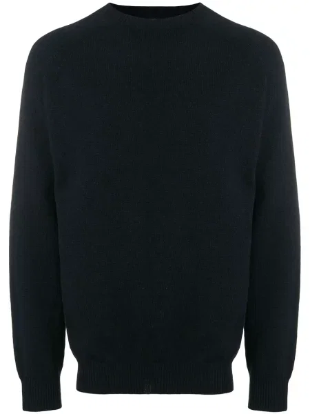 Pulover Sunspel cu decolteu în U albastru