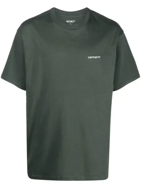 Tricou Carhartt Wip cu broderie verde