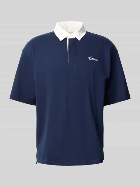 Koszulka polo o kroju regular fit z bawełny Kenzo granatowa