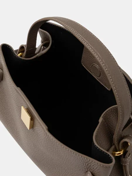 Шкіряна сумочка Yuzefi GYOZA сірий