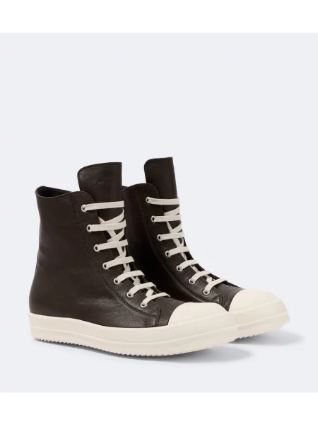 Sneakerși Rick Owens din piele negru