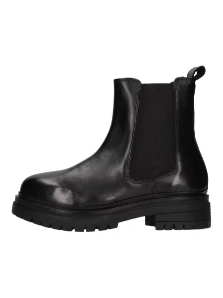 Buty do kostki Emanuélle Vee skórzane czarne