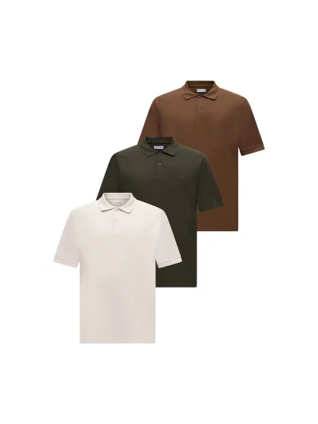 JACK & JONES Tricou JJEAUSTIN maro caramel / verde închis alb