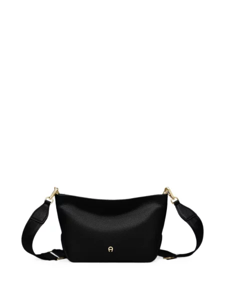 Body Aigner din piele cu autograf negru