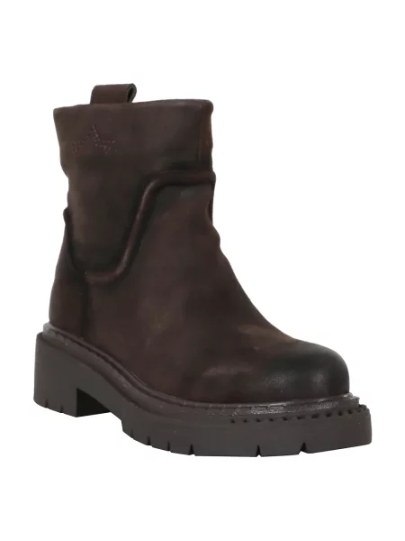 Buty do kostki Ash skórzane brązowe