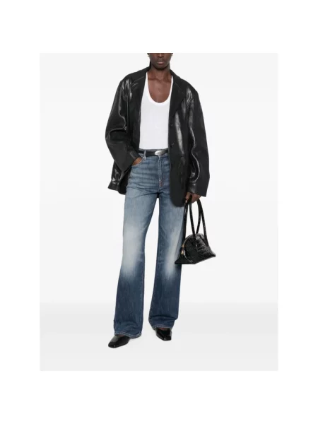 Jeansy straight leg 7 For All Mankind niebieskie