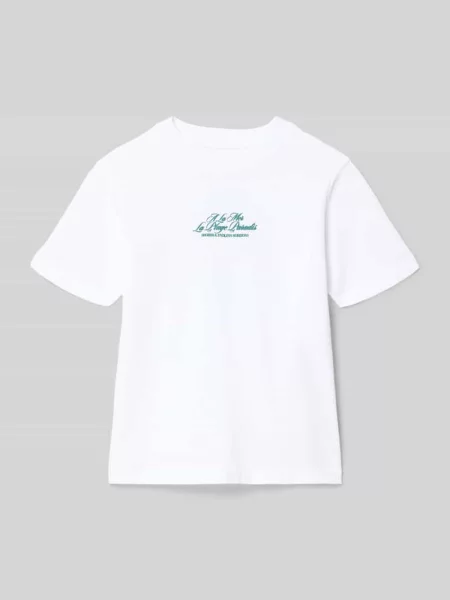 T-shirt z okrągłym dekoltem model CASSIS' Jack & Jones biała