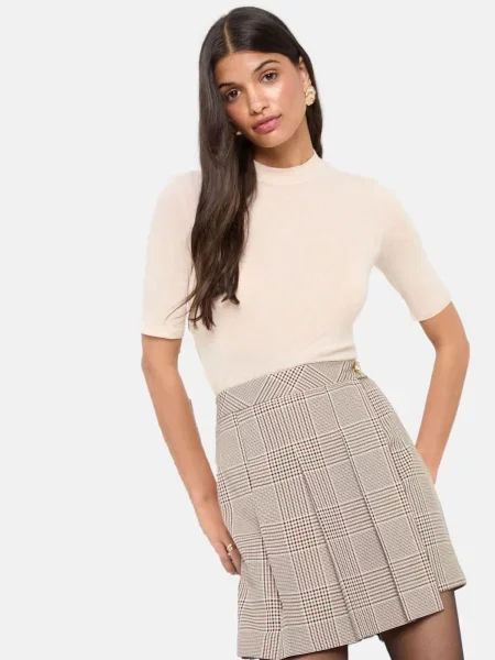 Friends Like These Fustă maro / castaniu / negru alb