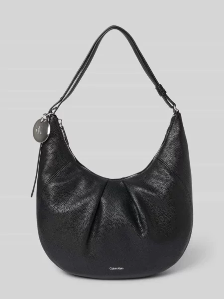 Calvin Klein torebka hobo z imitacji skóry czarna