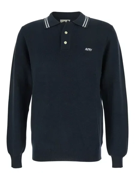 Polo Autry cu broderie albastru
