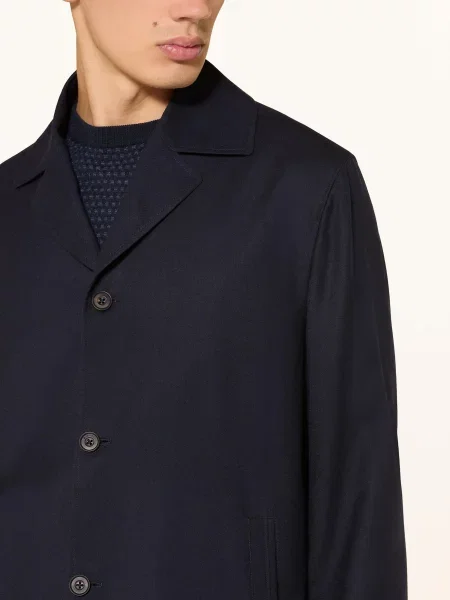 Corneliani Bunda Ze Střižní Vlny tmavě modrá