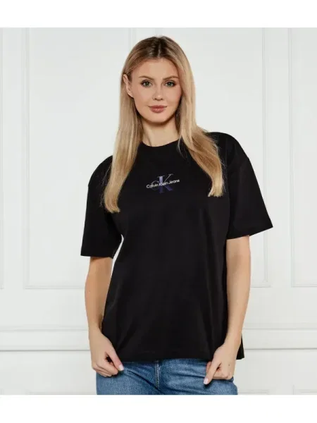 Calvin Klein Jeans Tricou | Boyfriend fit negru