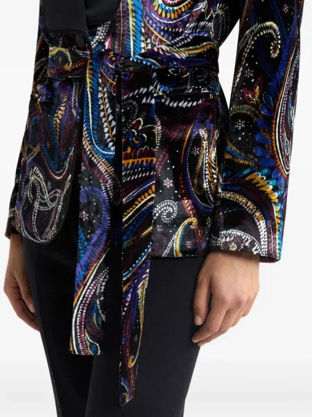 Sacou Etro cu model paisley negru