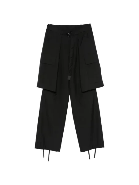 Cu centură pantaloni cargo Sacai negru