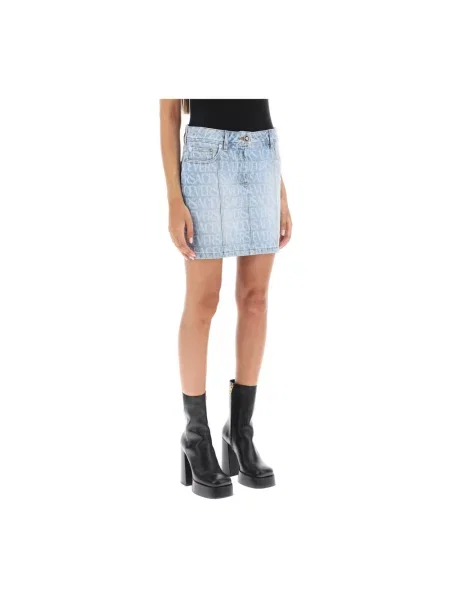 Spódnica mini Versace niebieska