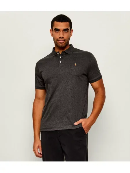 Tricou polo Polo Ralph Lauren gri