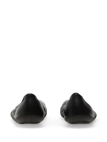 Balerini Groundies din piele negru