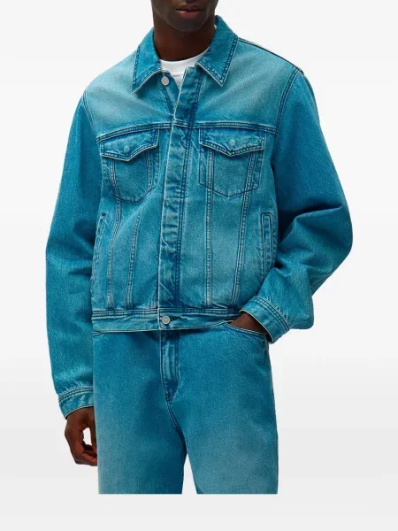 Дънково яке Arte Antwerp с автограф синьо