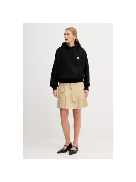 Kenzo spódnica mini rozkloszowana beżowy