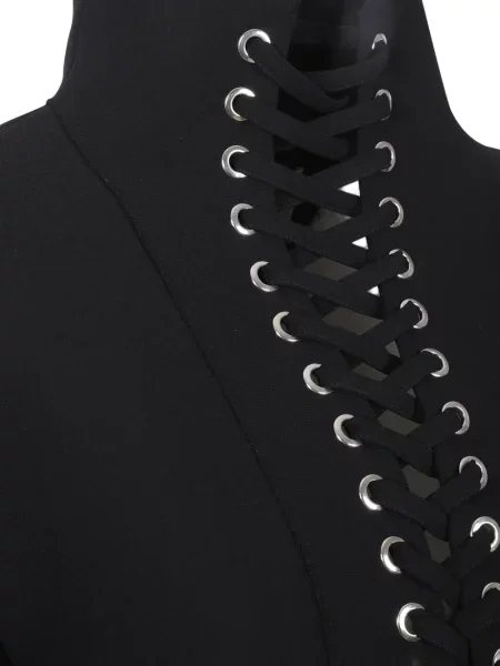 Sukienka Khaite sznurowana koronkowa garniturowa czarna