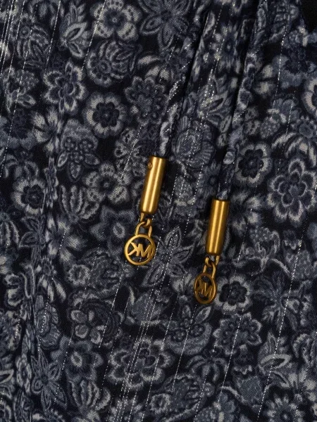 Bluză Michael Kors cu model floral cu volane albastru