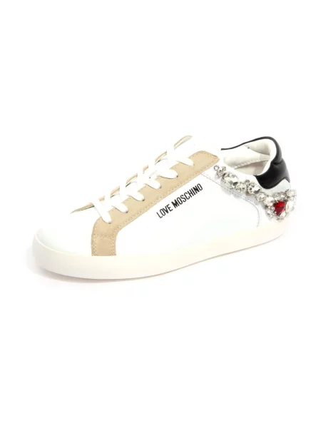 Sneakersy Moschino skórzane białe