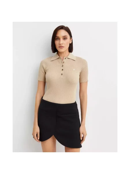 Koszulka polo Courreges beżowa