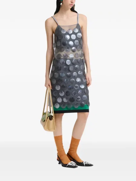 Rochie maxi Marni cu perle gri