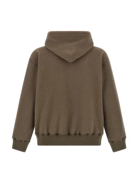 Bluza polarowa Mm6 Maison Margiela polarowa z logo brązowa