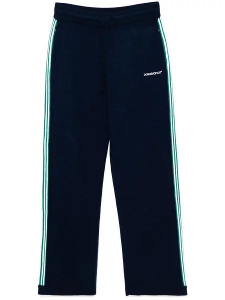 Kalhoty Casablanca s výšivkou modré