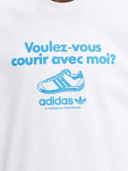 Adidas Tricou Graphic Tee Alb bej