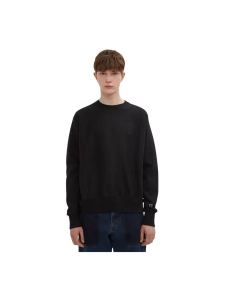 Bluza nierozpinana Joe Garvey z okrągłym dekoltem z logo czarna