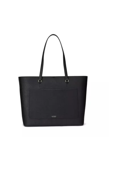 Shopperka Ralph Lauren skórzana czarna