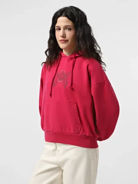 Худі Vans Ethereal Retro Fit Po бавовна/поліестер бордовий