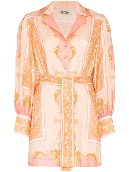 Sukienka Alemais z nadrukiem różowa