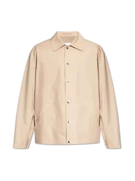 Kurtka Jil Sander z logo beżowa