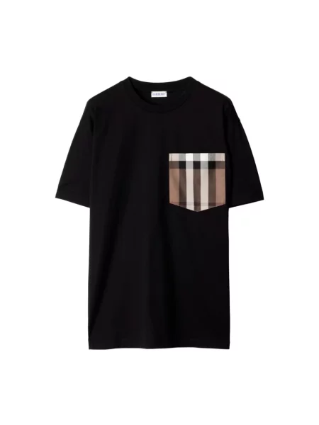 Dzianinowa koszulka Burberry czarna