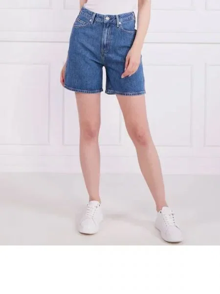 Tommy Hilfiger Pantaloni scurți DNM FLARE SHORT HW JUNE | denim